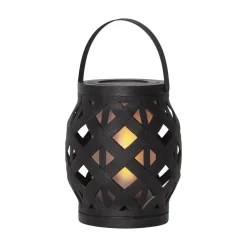 STAR TRADING Dekorationsbelysning|Terrassebelysning > Flame Lantern LED-lygte, sort, højde 16 cm