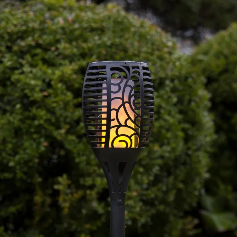 Dekorationsbelysning|Solcellelamper ^ STAR TRADING Flame LED-solcellelampe, tre anvendelsesmuligheder, 54 cm