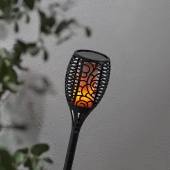 Dekorationsbelysning|Solcellelamper ^ STAR TRADING Flame LED-solcellelampe, tre anvendelsesmuligheder, 54 cm