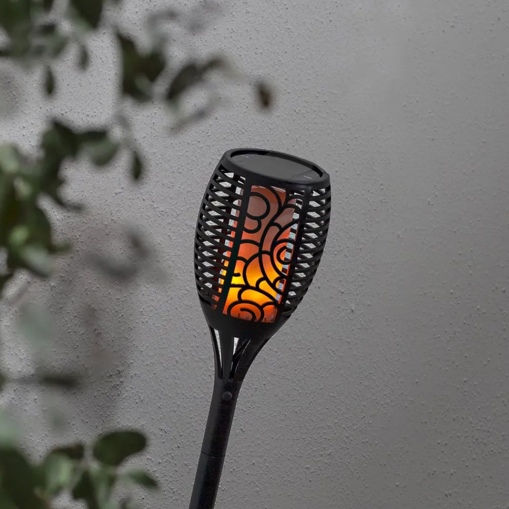Dekorationsbelysning|Solcellelamper ^ STAR TRADING Flame LED-solcellelampe, tre anvendelsesmuligheder, 54 cm