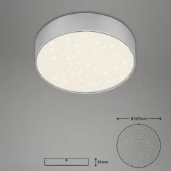 Briloner Loftlamper > Flame Star LED-loftslampe, Ø 15,7 cm, sølv