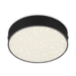 Loftlamper ^ Briloner Flame Star LED-loftslampe, Ø 15,7 cm, sort