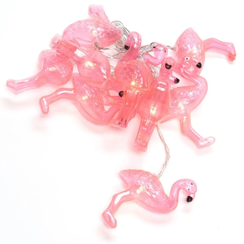 Konstsmide Season Dekorationsbelysning > Flamingos LED-lyskæde, batteridrevet