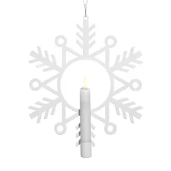 STAR TRADING Dekorationsbelysning|Julepynt > Flamme Snow LED-dekorationslampe med vokslys