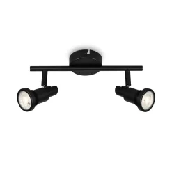 Briloner Loftlamper > Flamo LED-loftspot IP44 2 lyskilder justeres, sort