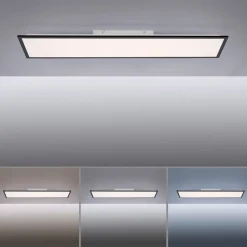 JUST LIGHT. GmbH Loftlamper > Flat LED-monteringspanel, CCT, sort, 119 x 29 cm