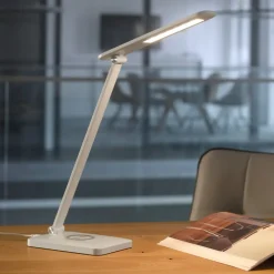 Arbejdsrum/Kontor ^ JUST LIGHT. GmbH Florentina LED-skrivebordslampe, hvid