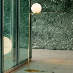 FLOS Gulvlamper|Gulvlamper > gulvlampe IC F1 10th Anniversary, guldbelagt, dæmpbar