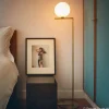 Gulvlamper|Gulvlamper ^ FLOS IC F1 gulvlampe, børstet messing