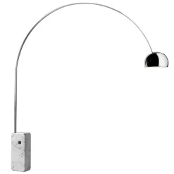 FLOS Gulvlamper > LED-bue-gulvlampe Arco, krom, højde 240 cm