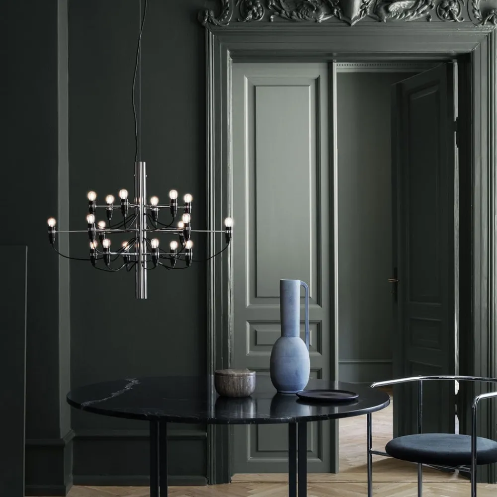 FLOS Lysekroner > 2097/18 LED-lysekrone, frostet, krom