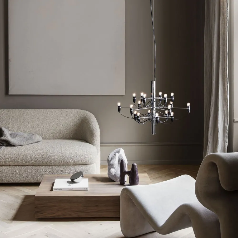 FLOS Lysekroner > 2097/18 LED-lysekrone, frostet, krom
