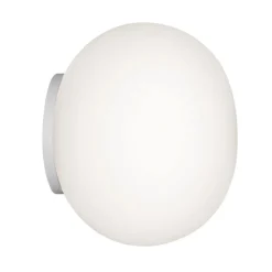 FLOS Væglamper|Væglamper > Mini Glo-Ball spejllampe/væglampe, hvid/opal