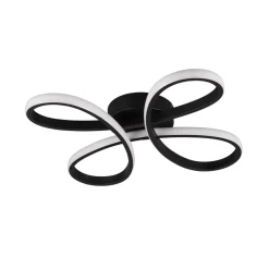 Loftlamper ^ Trio Lighting Fly LED-loftslampe, mat sort, 3.000 K, 40 cm x 40 cm