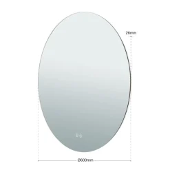 ORION Møbel Og Interiør > Focus LED-spejl, Ø 60 cm, CCT, antidug, berøringsdæmper