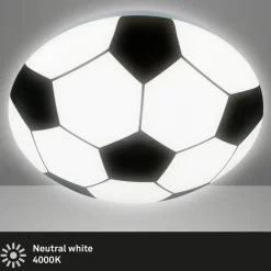 Briloner Loftlamper|Loftlamper > Fodbold LED-loftlampe, sort-hvid, Ø 27,5cm