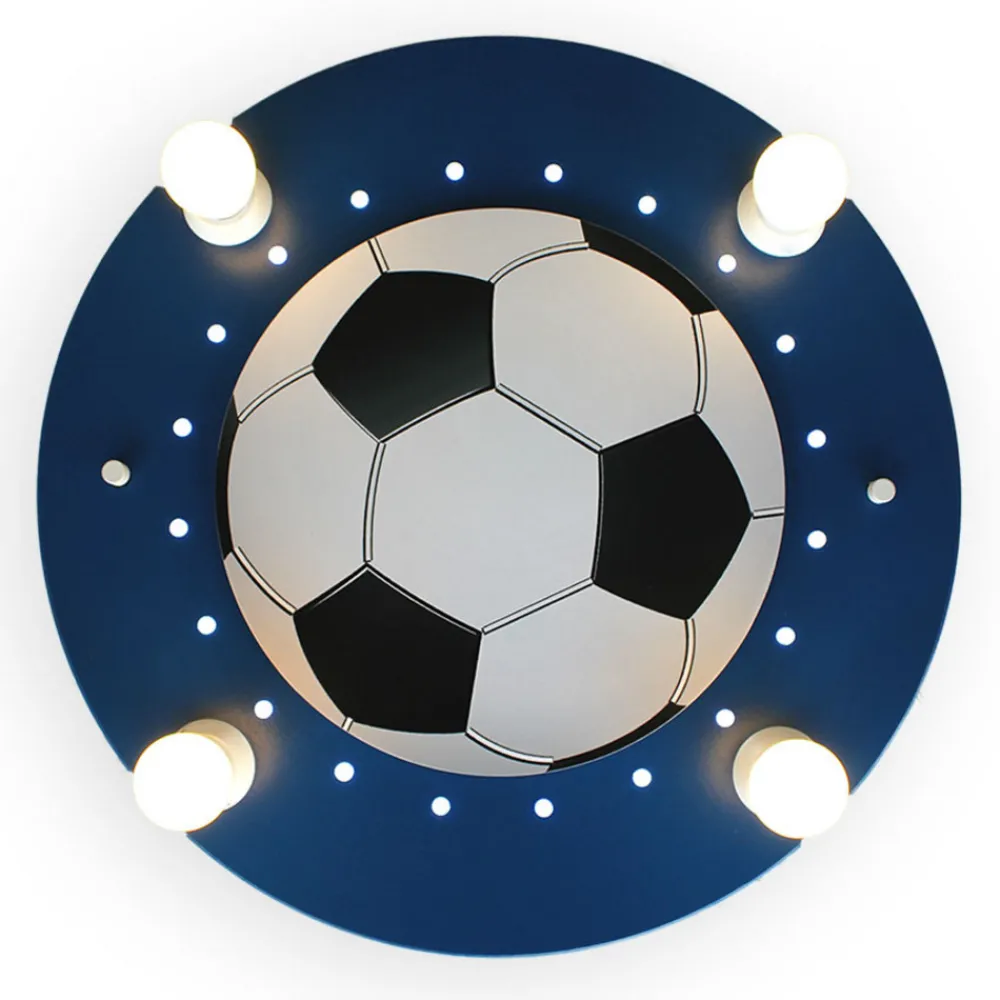 Elobra Loftlamper > Fodbold loftlampe, 4 lyskilder, mørkeblå-hvid