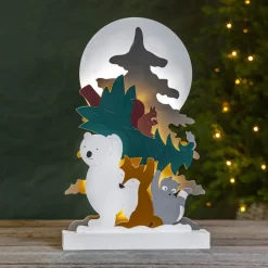 STAR TRADING Dekorationsbelysning|Julepynt > Forest Friends LED-dekolampe, isbjørn, vaskebjørn