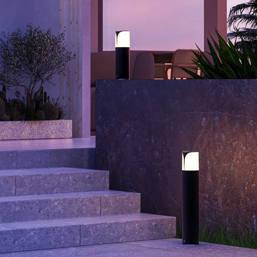 Forlight Sokkellamper > sokkellampe Astra, højde 50 cm, antracit, aluminium