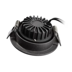 Deko-Light Indbygningsspots|Loftlamper > Forsænket loftlampe Dione, IP44, 2.700 K, sort, dæmpbar