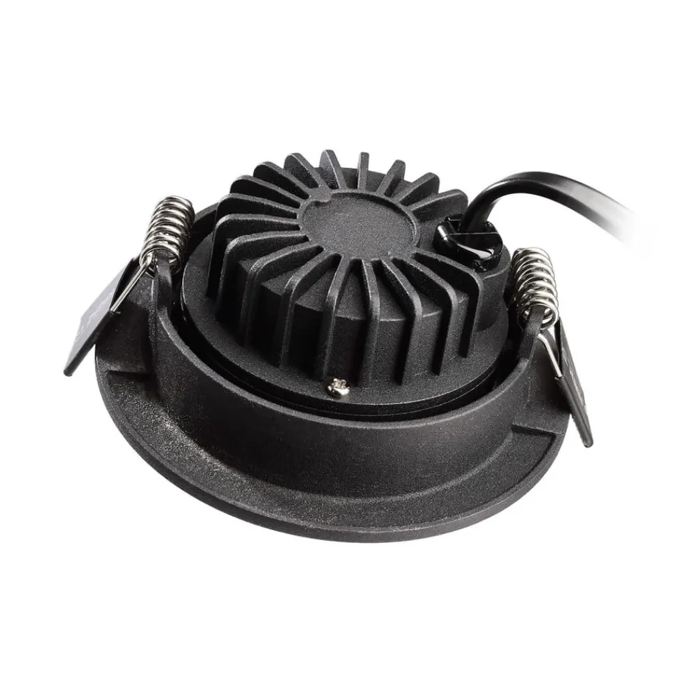 Deko-Light Indbygningsspots|Loftlamper > Forsænket loftlampe Dione, IP44, 2.700 K, sort, dæmpbar