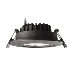 Deko-Light Indbygningsspots|Loftlamper > Forsænket loftlampe Dione, IP44, 2.700 K, sort, dæmpbar
