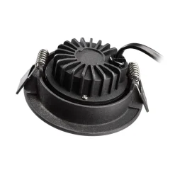 Loftlamper|Indbygningsspots ^ Deko-Light Forsænket loftlampe Dione, IP44, 3.000 K, sort, dæmpbar
