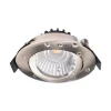 Indbygningsspots ^ Deko-Light Forsænket loftlampe Dione, IP44, 3.000 K, nikkel, dæmpbar