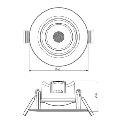 Deko-Light Indbygningsspots > Forsænket loftlampe SMD-68-230V, 4.000K, Ø8,5cm, sort