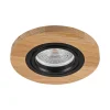 Lamkur Lighting Indbygningsspots > Forsænket loftlampe Tobby, Ø 10 cm, egetræ, GU10
