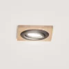 Lamkur Lighting Indbygningsspots > Forsænket loftlampe Tobby, 10 x 10 cm, egetræ, GU10