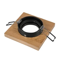 Lamkur Lighting Indbygningsspots > Forsænket loftlampe Tobby, 10 x 10 cm, egetræ, GU10