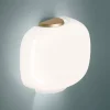 Væglamper ^ Foscarini Chouchin 3 Semi væglampe, hvid/guld