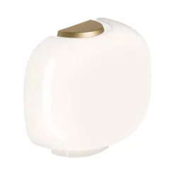 Væglamper ^ Foscarini Chouchin 3 Semi væglampe, hvid/guld