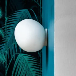 Foscarini Væg- Og Spejllamper > Gregg piccola væglampe, hvid, IP44, glas
