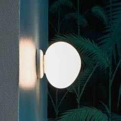 Foscarini Væg- Og Spejllamper > Gregg piccola væglampe, hvid, IP44, glas