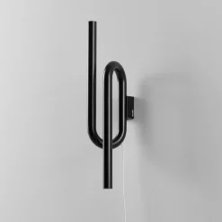 Væglamper ^ Foscarini Tobia LED-væglampe med ledning, sort