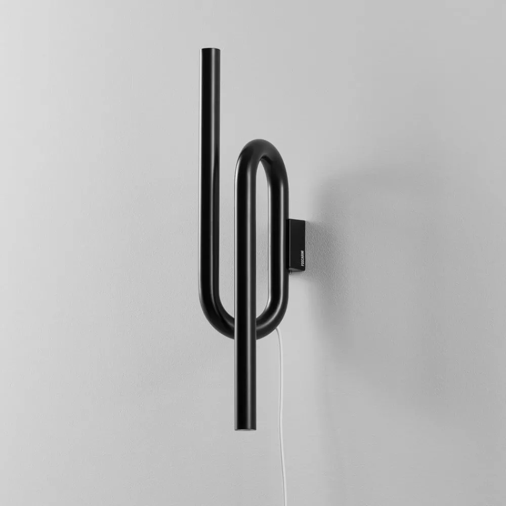 Væglamper ^ Foscarini Tobia LED-væglampe med ledning, sort