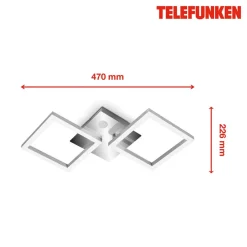 Telefunken Gang|Loftlamper > Frame LED-loftlampe, sensor, 47x23 cm, krom/alu