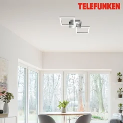 Telefunken Gang|Loftlamper > Frame LED-loftlampe, sensor, 47x23 cm, krom/alu