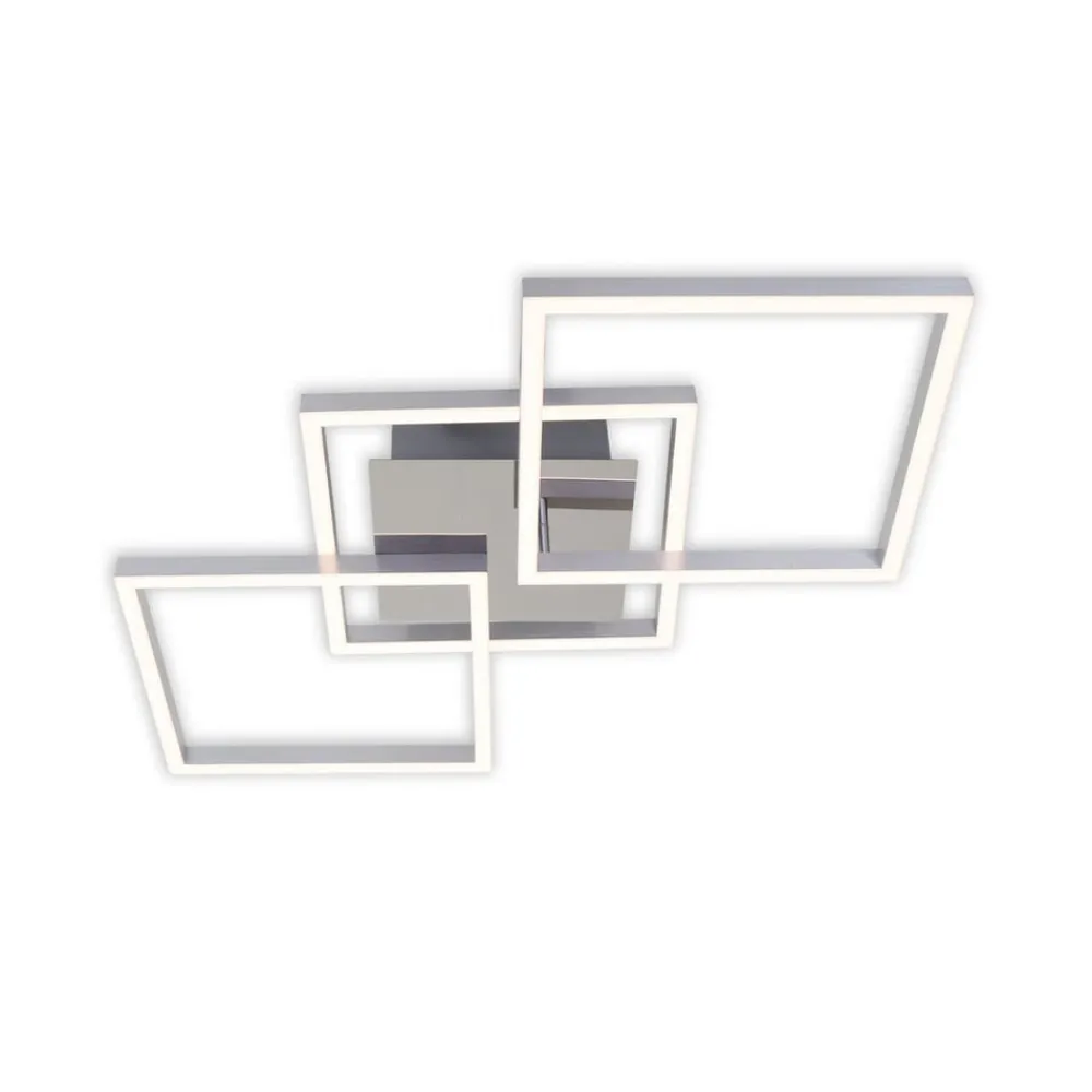 Briloner Loftlamper|Loftlamper > Frame LED-loftlampe, step-dim, krom-alu 76x37cm