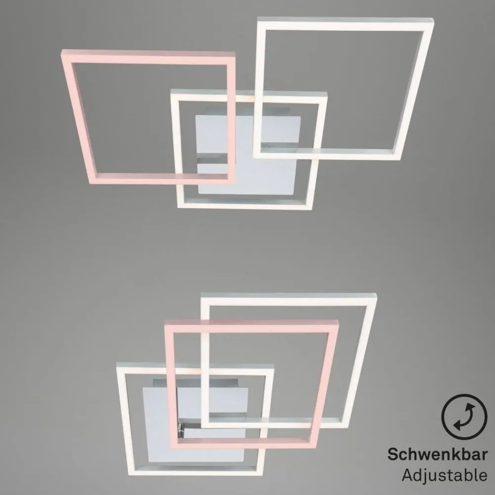 Briloner Loftlamper|Loftlamper > Frame LED-loftlampe, step-dim, krom-alu 76x37cm