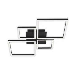 Loftlamper|Loftlamper ^ Briloner Frame LED-loftlampe, step dim, 4 lyskilder, sort