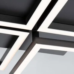Loftlamper|Loftlamper ^ Briloner Frame LED-loftlampe, step dim, 4 lyskilder, sort