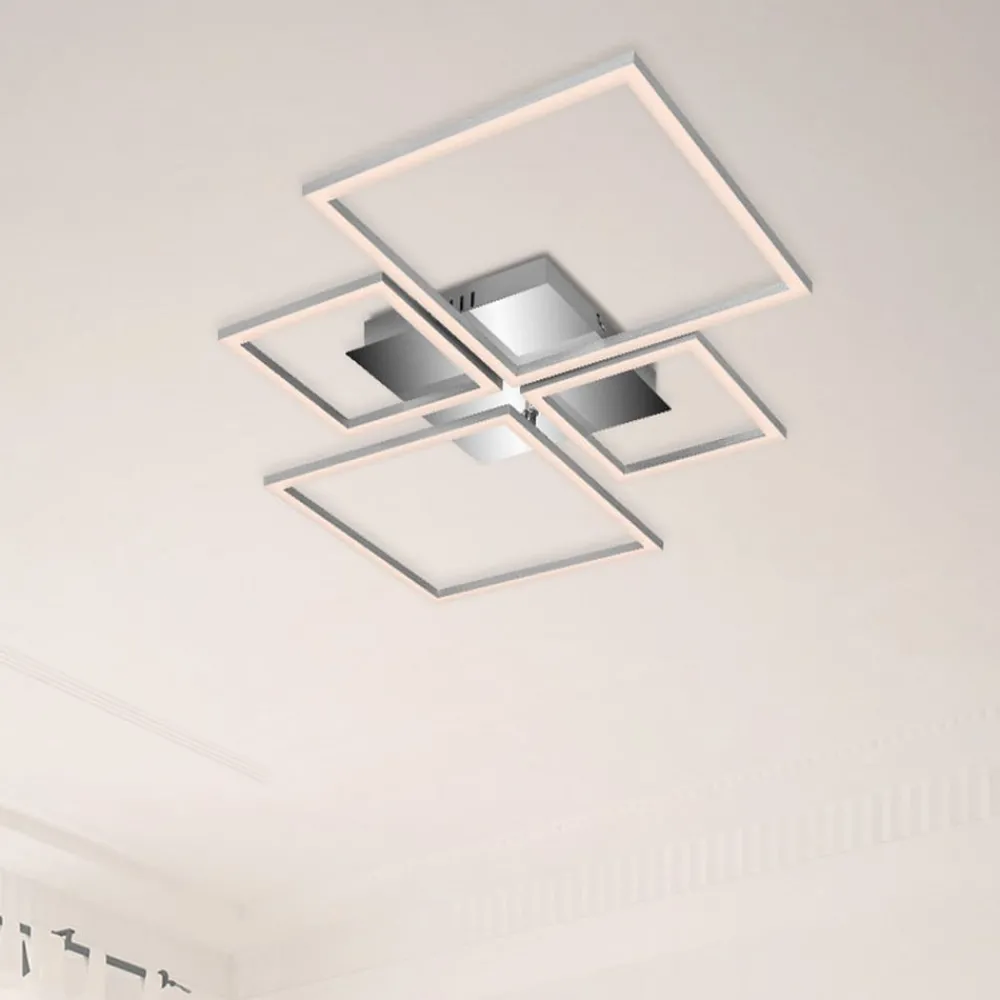 Briloner Loftlamper > Frame LED-loftslampe, CCT, 4-lys, aluminium