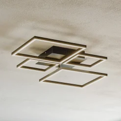 Loftlamper|Loftlamper ^ Briloner Frame LED-loftslampe, CCT, 4-lys, sort