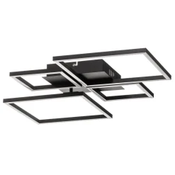 Loftlamper|Loftlamper ^ Briloner Frame LED-loftslampe, CCT, 4-lys, sort