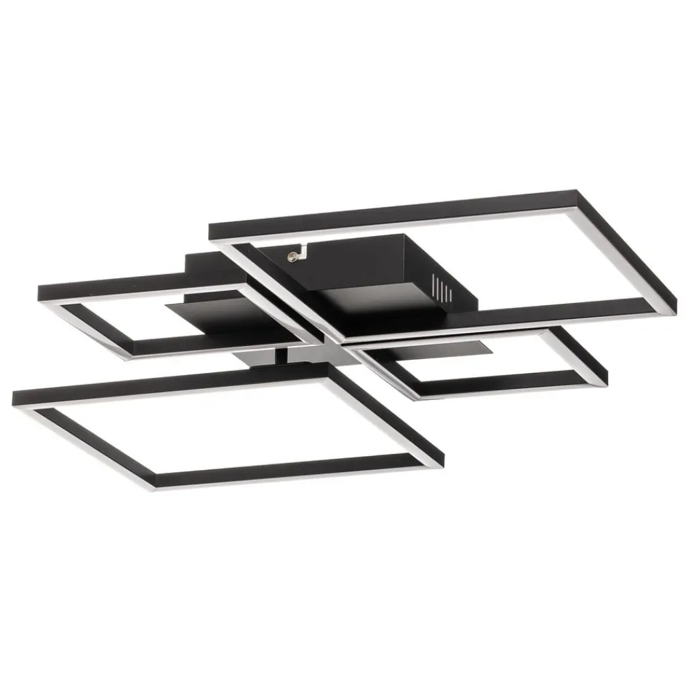 Loftlamper|Loftlamper ^ Briloner Frame LED-loftslampe, CCT, 4-lys, sort
