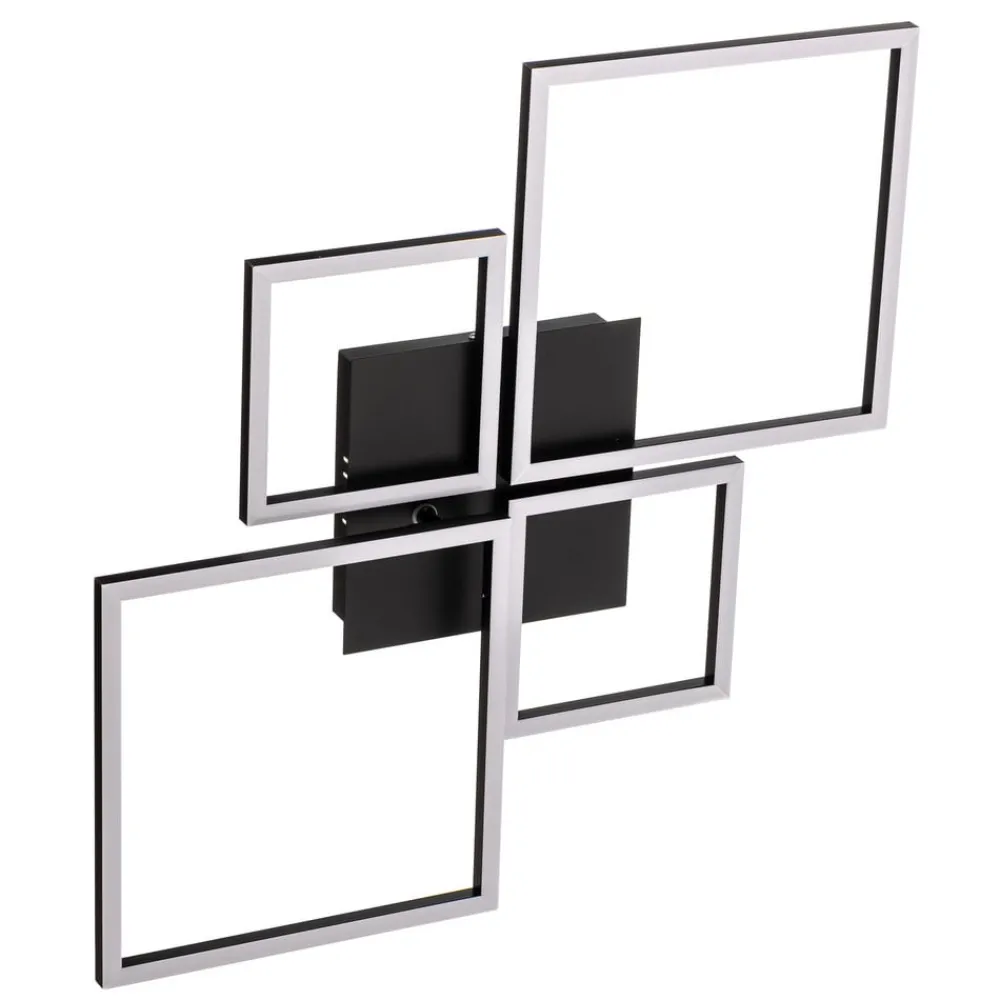 Loftlamper|Loftlamper ^ Briloner Frame LED-loftslampe, CCT, 4-lys, sort