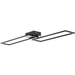Arbejdsrum/Kontor|Loftlamper ^ Briloner Frame LED-loftslampe, fjernbetjening, sort